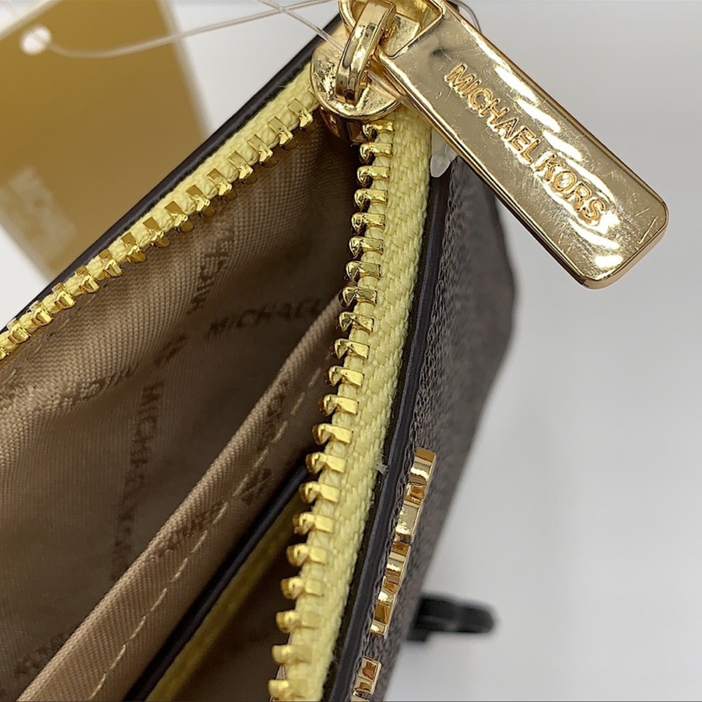 MICHAEL KORS SMALL TOP ZIP COINPOUCH W ID BUTTERCUP - Picture 8 of 14
